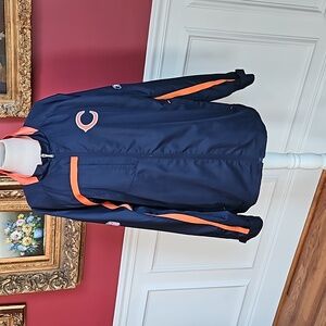 NFL Team Apparel On Field Chicago Bears Jacket Reebok Blue Orange  Sz large